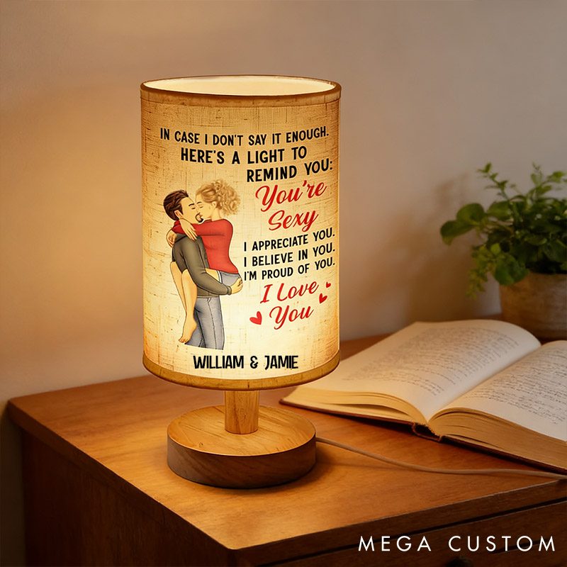 Personalized Fabric Lamp for Couple From Our First Kiss Till Our Last Breath Lamp Custom Valentines Gift for Husband Wife Anniversary Gift