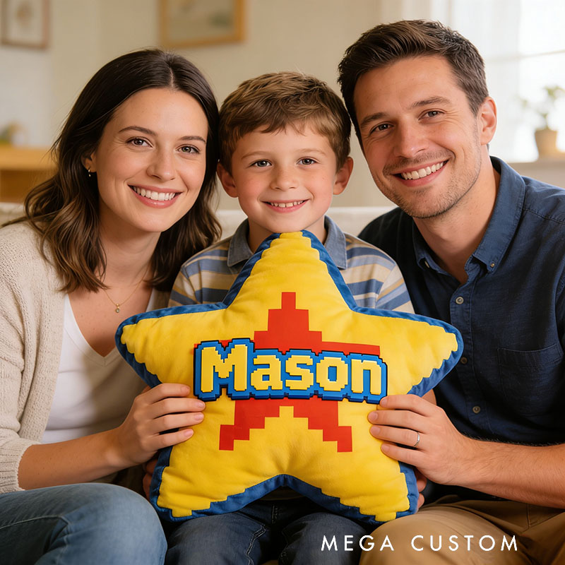Personalized Star Shaped Pillow for Game Lovers Plush Pillow Christmas Birthday Party Gift for Kids