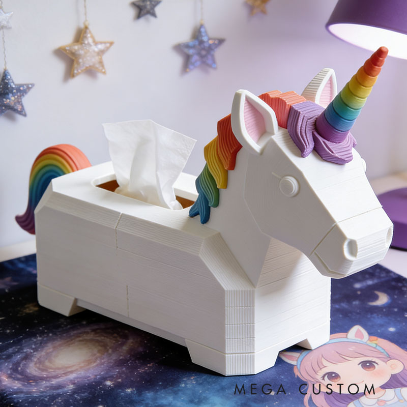 Dream Horse Tissue Box Cover 3D Printed Room Decor Cute Tissue Box Cover for Desk Room Kitchen or Bathroom