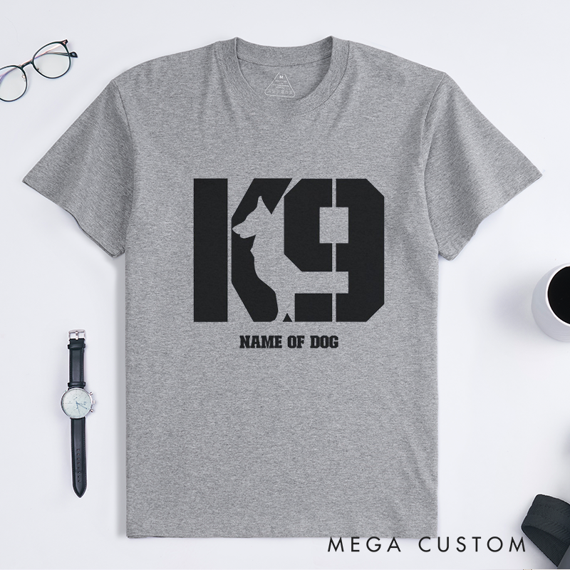Personalized K9 Unit Bold Design Gift for Police Officer T-Shirt