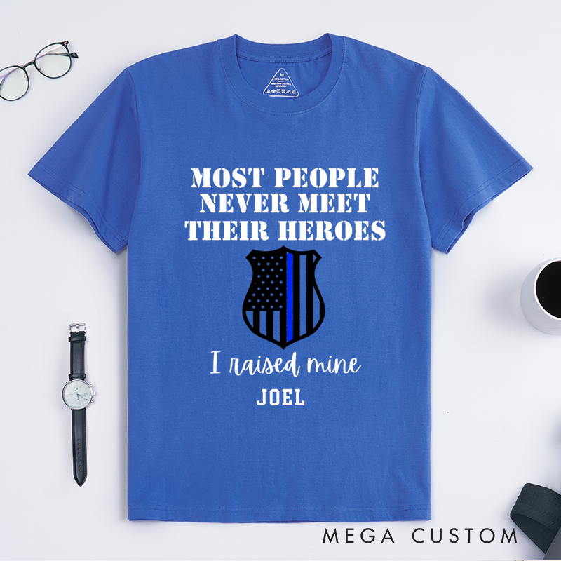 Personalized Hero Tribute Police Design Gift for Police Officer T-Shirt