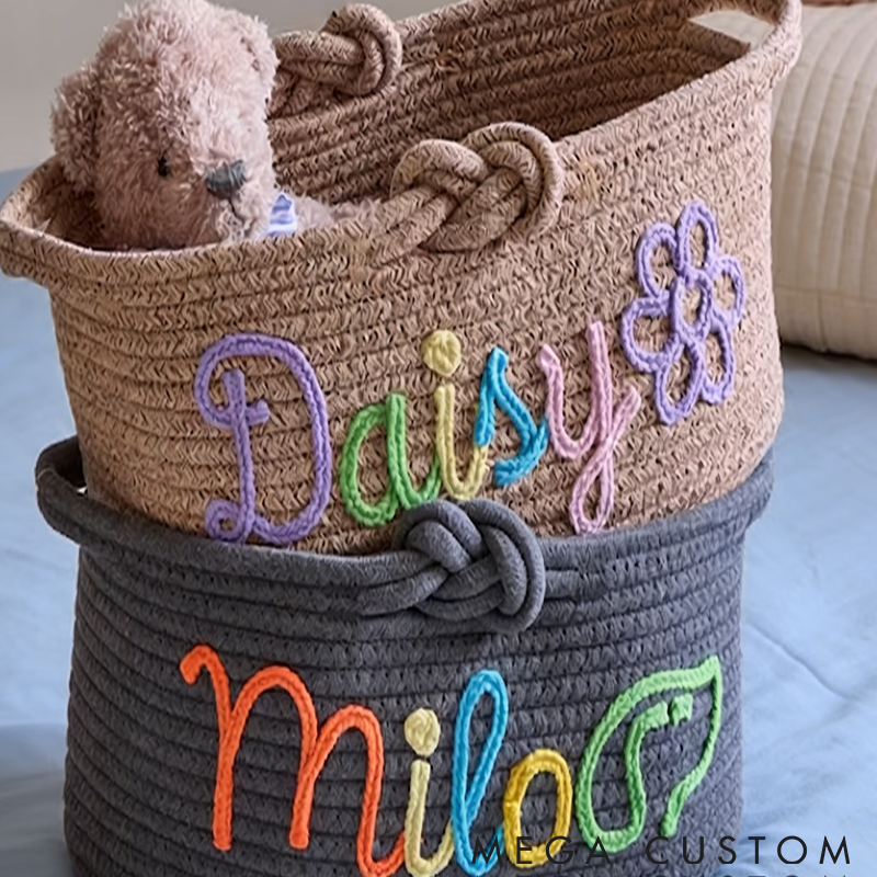 Personalized Pet Lover Custom Pet Toy Storage Basket