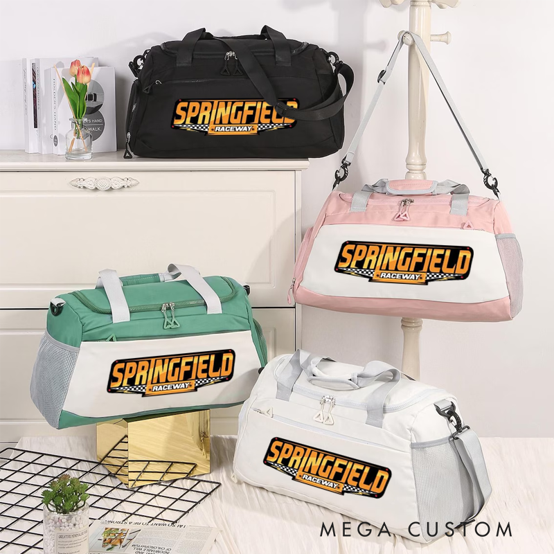 Personalized Racing Duffel Bag Custom Toiletry and Travel Bag Motorsport Fans Racing Enthusiasts
