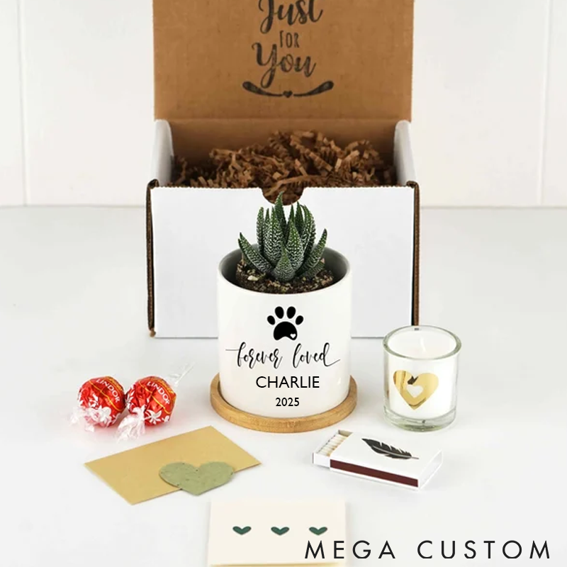 Personalized Pet Lover Dog Forever Loved Memorial Planter