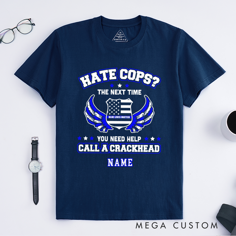 Personalized Police Bold Police Support Statement Design Gift for Police Officer T-Shirt
