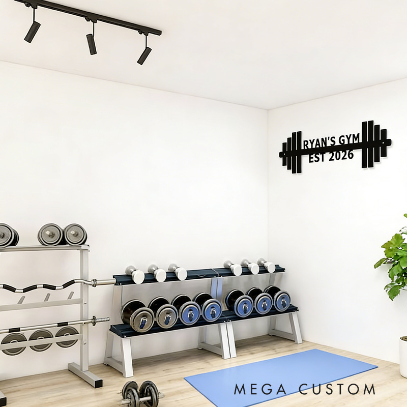 Personalized Metal Gym Sign Workout Wall Art Custom Home Gym Decor Metal Wall Art Gym Name Signs Fitness Center Decor Fitness Motivation Workout Inspiration Gift for Gym Lovers