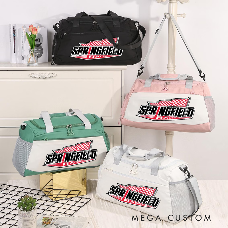Personalized Racing Duffel Bag Custom Travel and Toiletry Bag for Motorsport Fans Racing Enthusiasts