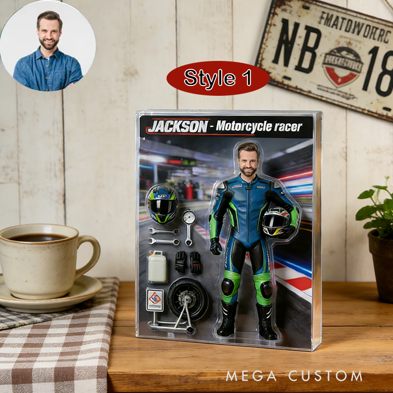 Personalized Motorcycle Acrylic Block Plaque Custom Photo Perfect Memorial Holiday Gift