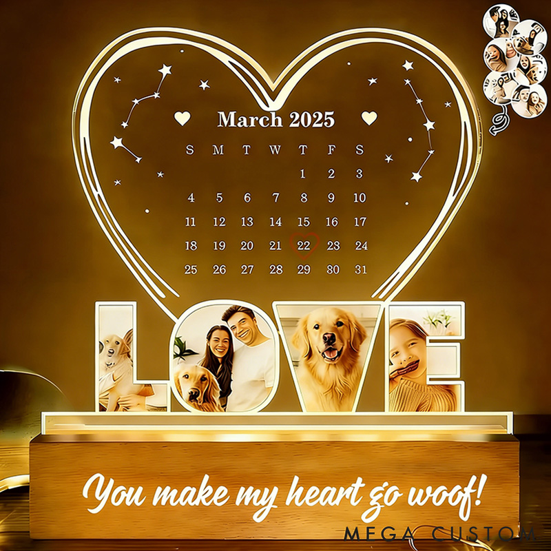 Personalized Pet Lover Furever My Valentine Light