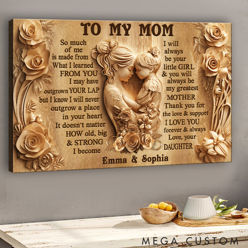 Personalized Mother Canvas To My Mom Gift for Mother's Day