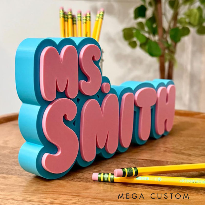 Personalized 3D Teacher Desk Name Plate Custom Name Perfect Back to School Teacher Holiday Gift