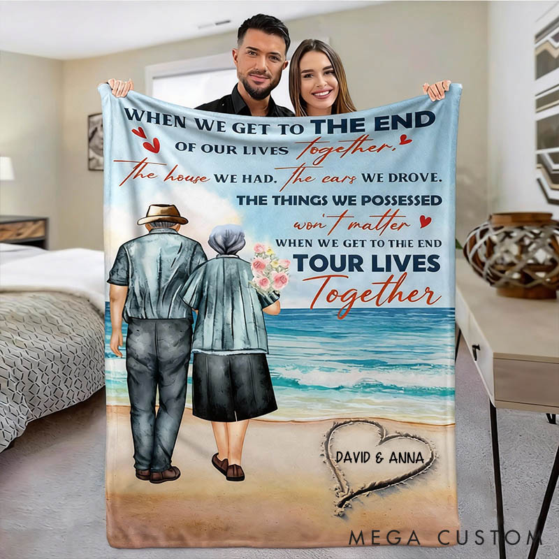 Personalized Couple Blanket I Had You And You Had Me Couple Blanket Elderly Anniversary Valentine's Gift Blanket for Husband Wife