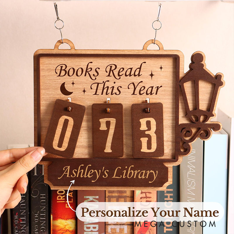 Personalized Book Reading Tracker Custom Name Perfect Reader Gift and Decor