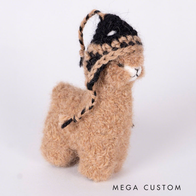 Needle Felted Llama Ornament Miniature Alpaca Gift