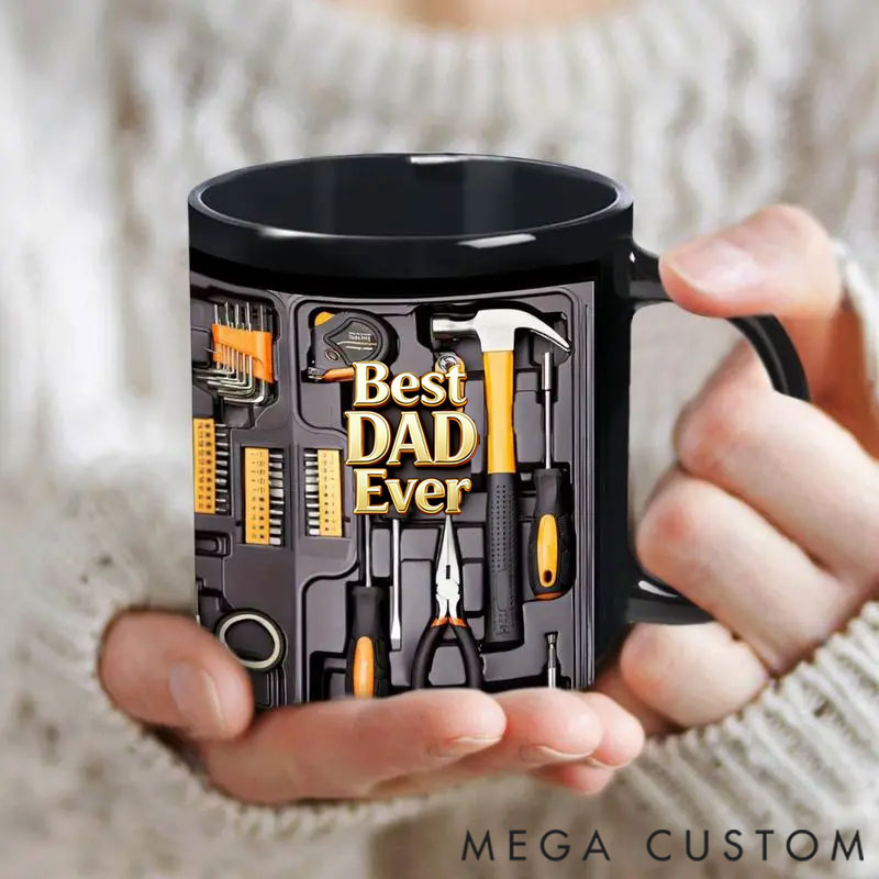 Personalized Funny Coffee Mug Unique Gifts for Best Dad Ever, Best Grandpa Ever