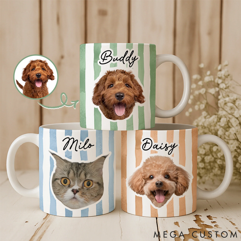 Personalized Pet Lover Custom Pet Mug with Background Mugs