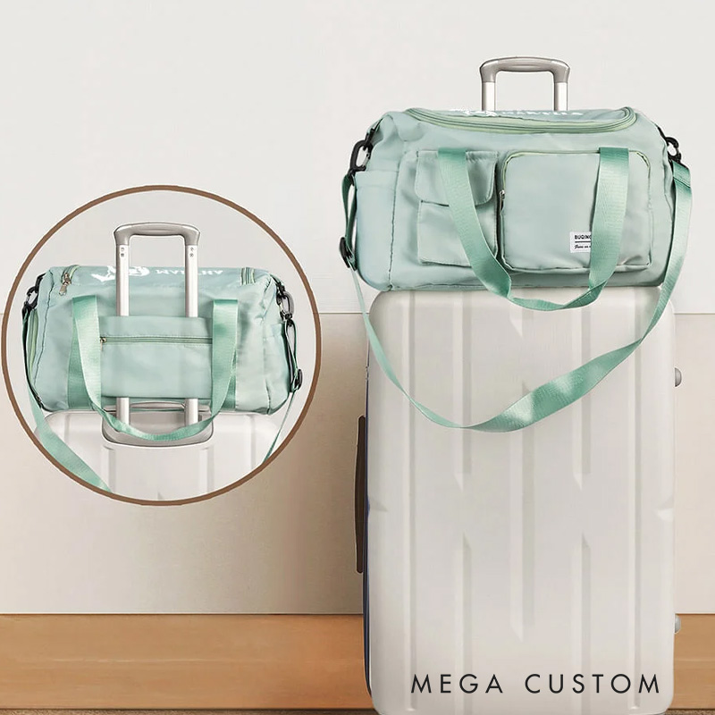 Personalized Horse Riding Duffle Bag Waterproof Equestrian Multi Compartment Travel Bag with Name and Shoulder Strap Travel Accessories Birthday Gift Overnight Bag Gift for Horse Lovers Riding Lovers Equestrian Lovers