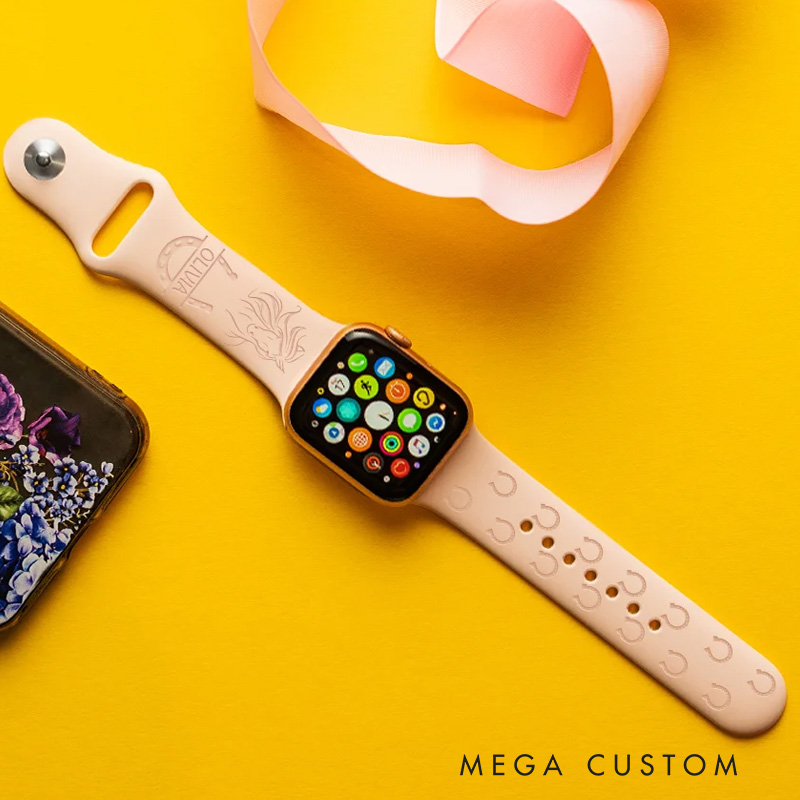 Customized Horse Horseshoe Silicone Watch Band for Riding Lovers