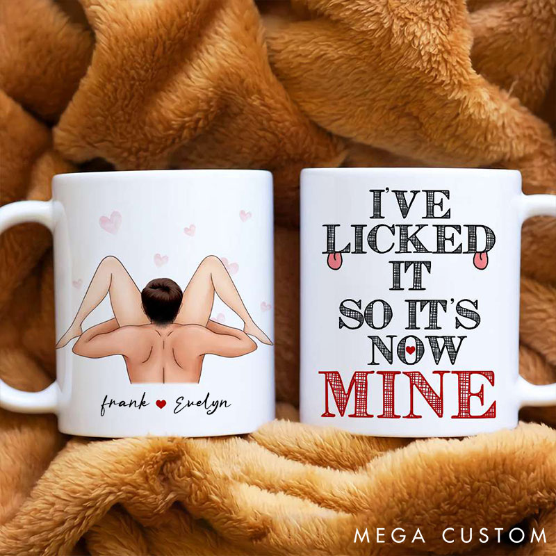 Personalized Couple Naughty Coffee Mug I Licked It So It's Now Mine Valentine's Gift for Husband Wife Custom Couple Coffee Cup