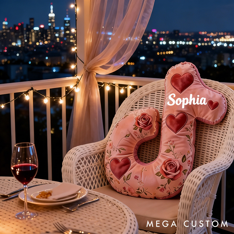 Personalized Musical Note Shaped Pillow with Name Soft Stuffed Toy for Kids Lover Music Lovers for Valentine's Day Anniversary Confession