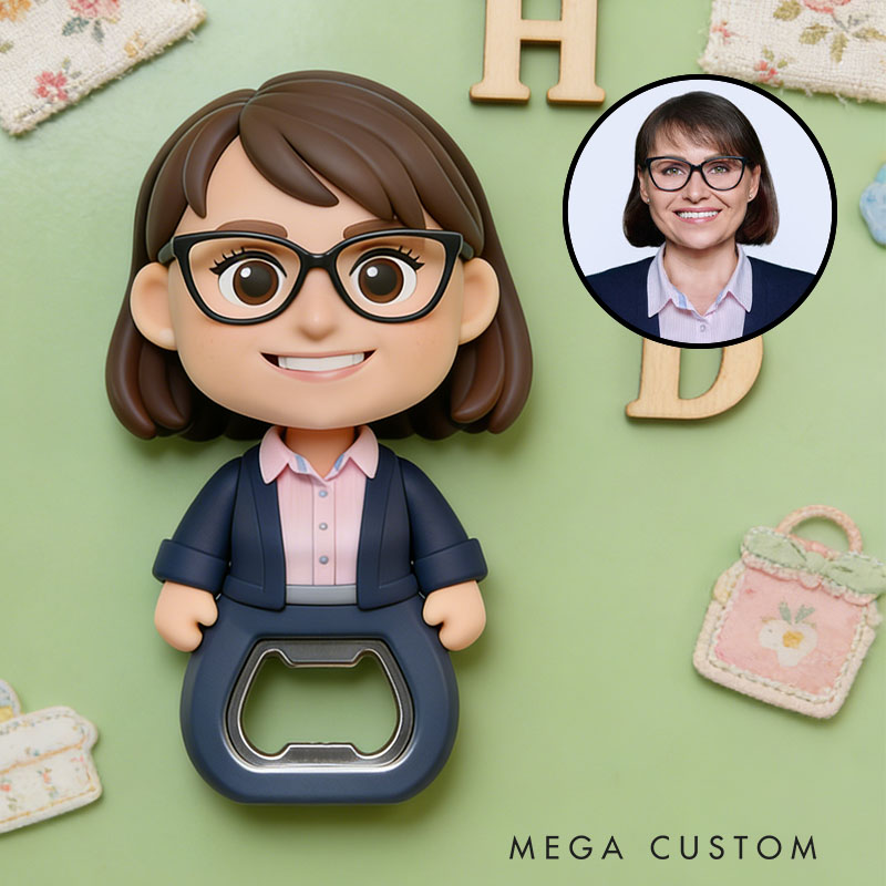 Personalized Teacher 3D Face Bottle Opener Bachelorette Parties & Bar Decor