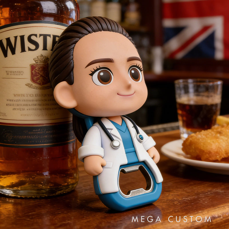 Personalized Doctor 3D Face Bottle Opener Bachelorette Parties & Bar Decor