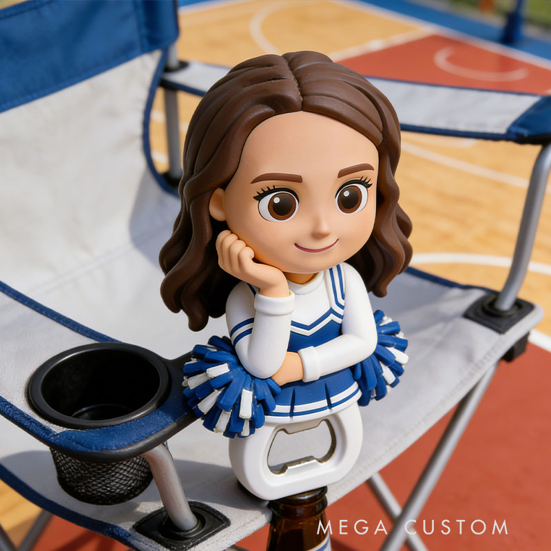 Personalized Cheerleader 3D Face Bottle Opener Bachelorette Parties & Bar Decor