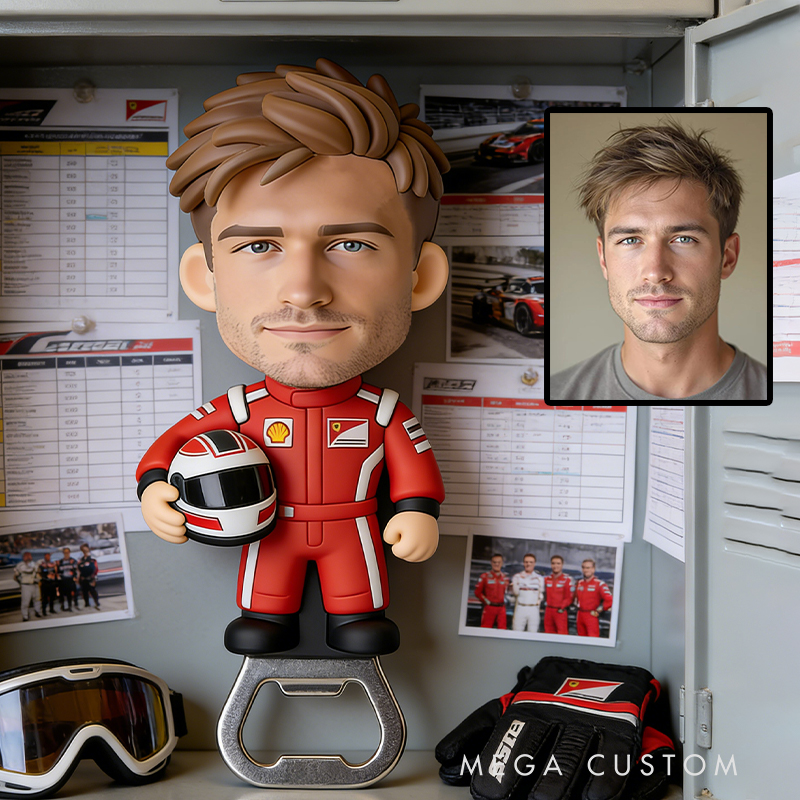 Personalized Racing Bottle Opener Perfect Gift for Car Enthusiasts and Racing Fans Alike