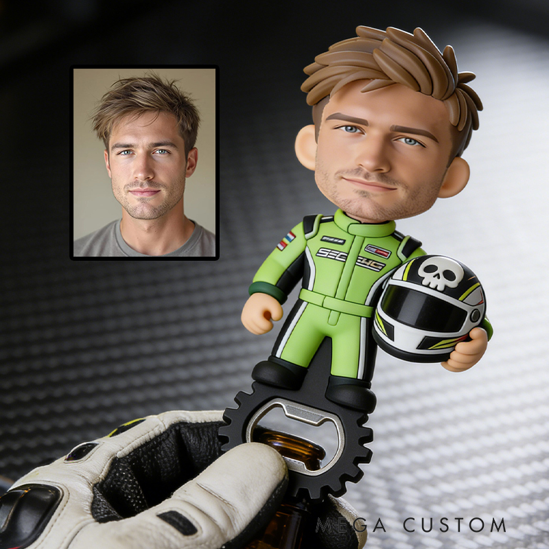 Personalized Racing-Inspired Bottle Opener Bachelor Parties & Bar Decor