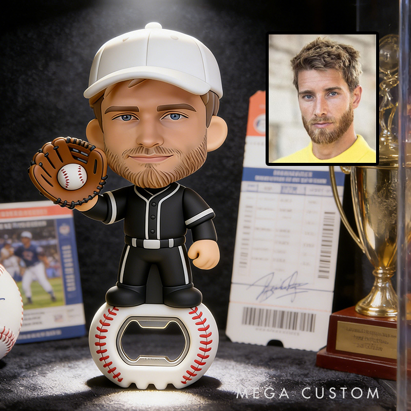 Personalized Metal Baseball Bottle Opener Durable and Stylish Tool for Opening Drinks at Any Event