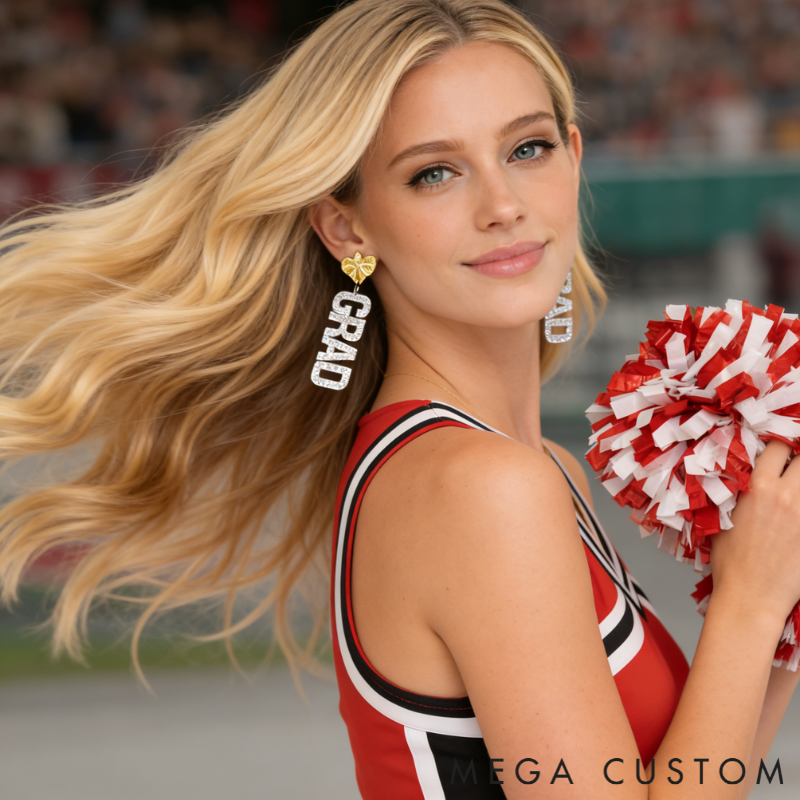 Personalized Acrylic Basketball Heart Earrings with Custom Name and Number