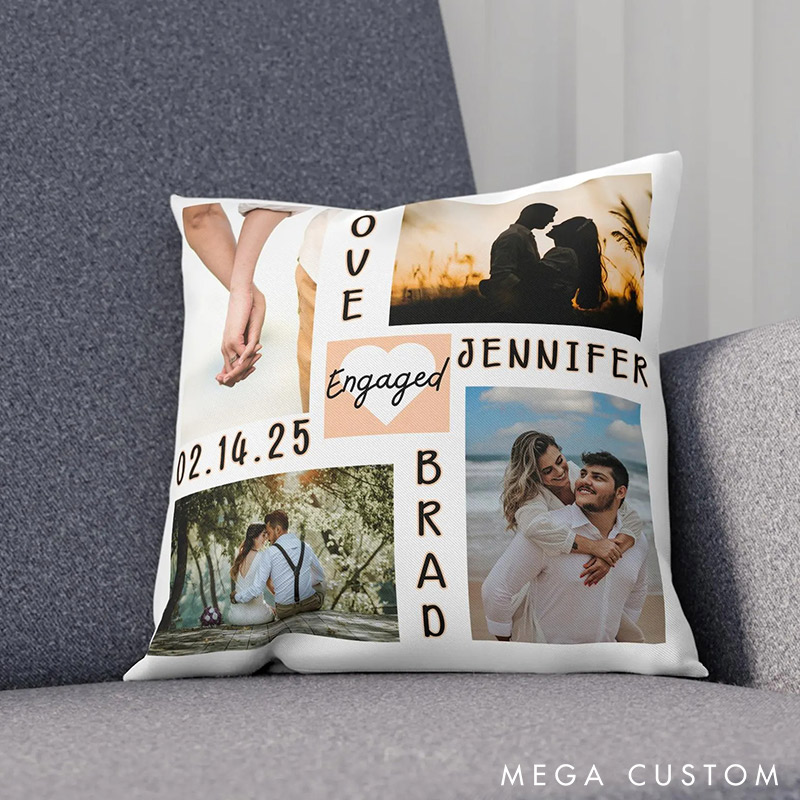 Personalized Couple Custom Photo Throw Pillow Home Pillow Valentine's Day gift for Husband Wife Romantics Anniversary Gift for Him Her
