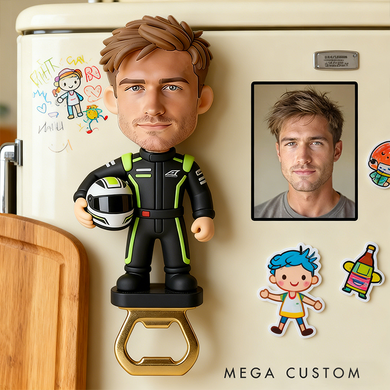 Personalized Race Car Bottle Opener Unique Keepsake for Every Racing Event and Celebration