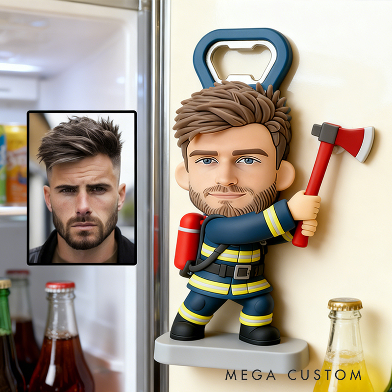 Personalized Firefighter Rescue Bottle Opener Celebrate Your Love for Firefighting with this Unique Accessory