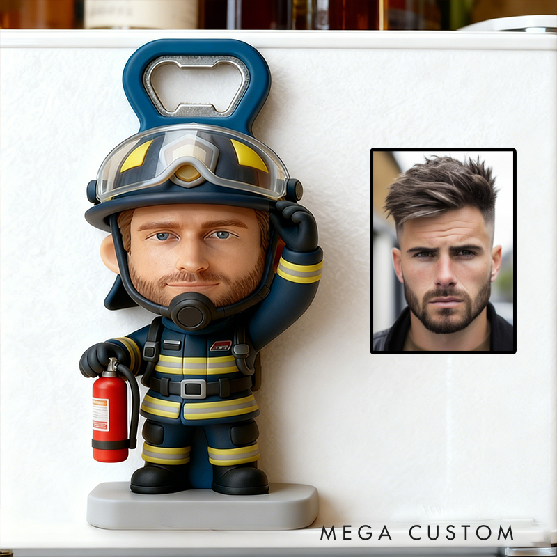 Personalized Fire Department Bottle Opener a Thoughtful Gift for Firefighters to Enjoy Their Favorite Drinks