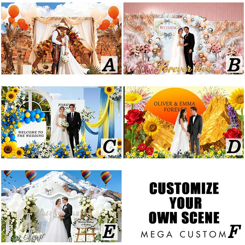 Personalized Western-themed Wedding Miniature Landscape DIY Acrylic Standee Wedding Anniversary Gift