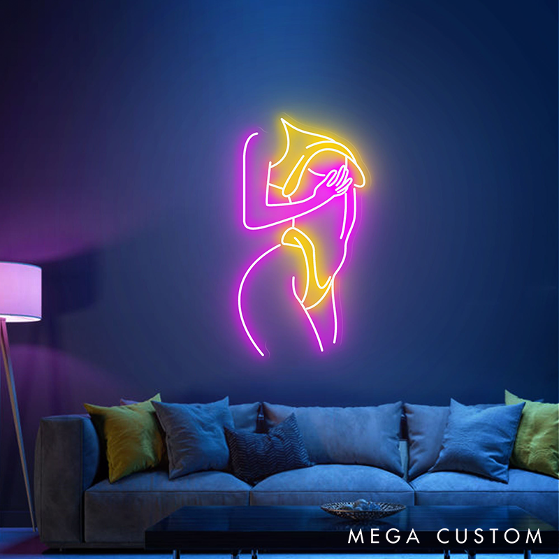 Personalized Body Neon Sign Photo Woman Body Neon Sign Girl Body Neon Sign Valentine's Gift For Her