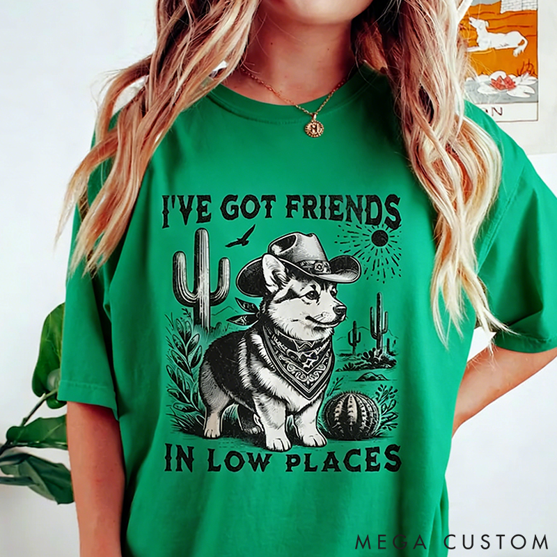 Personalized Pet Lover I've Got Friends in Low Places T-Shirt