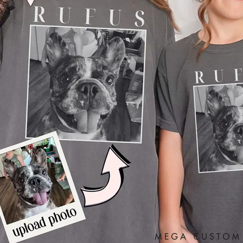 Personalized Pet Lover Custom Pet Photo Comfort Colors T-Shirt