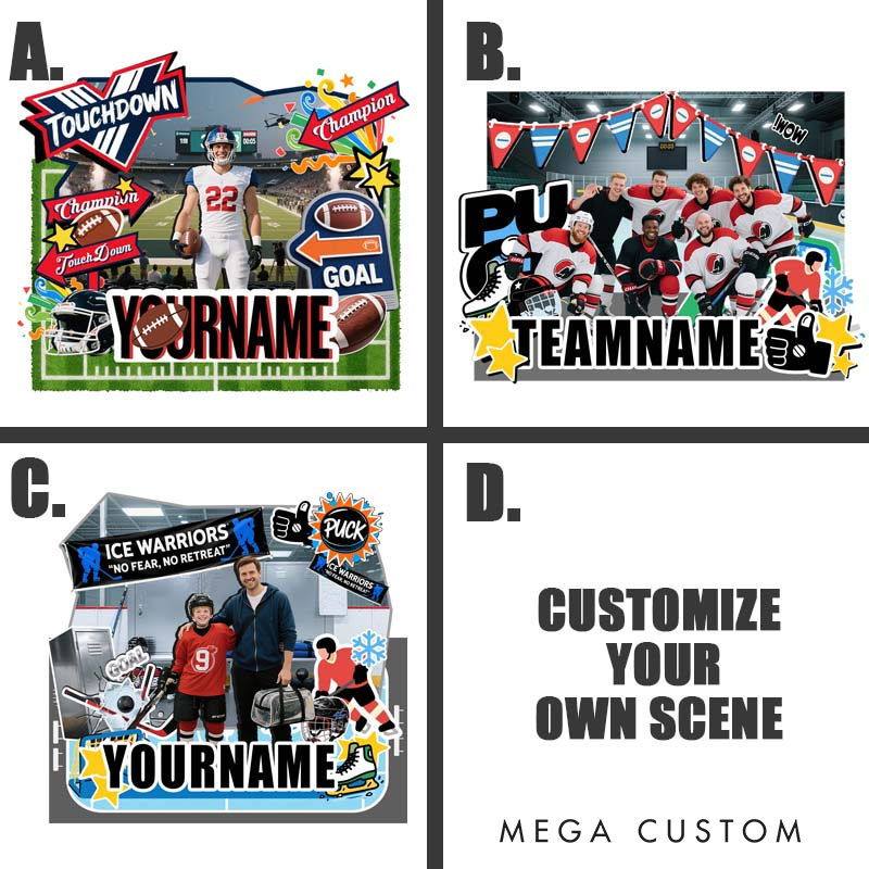 Personalized Football Acrylic Micro Landscape Ornaments DIY Handmade Gifts