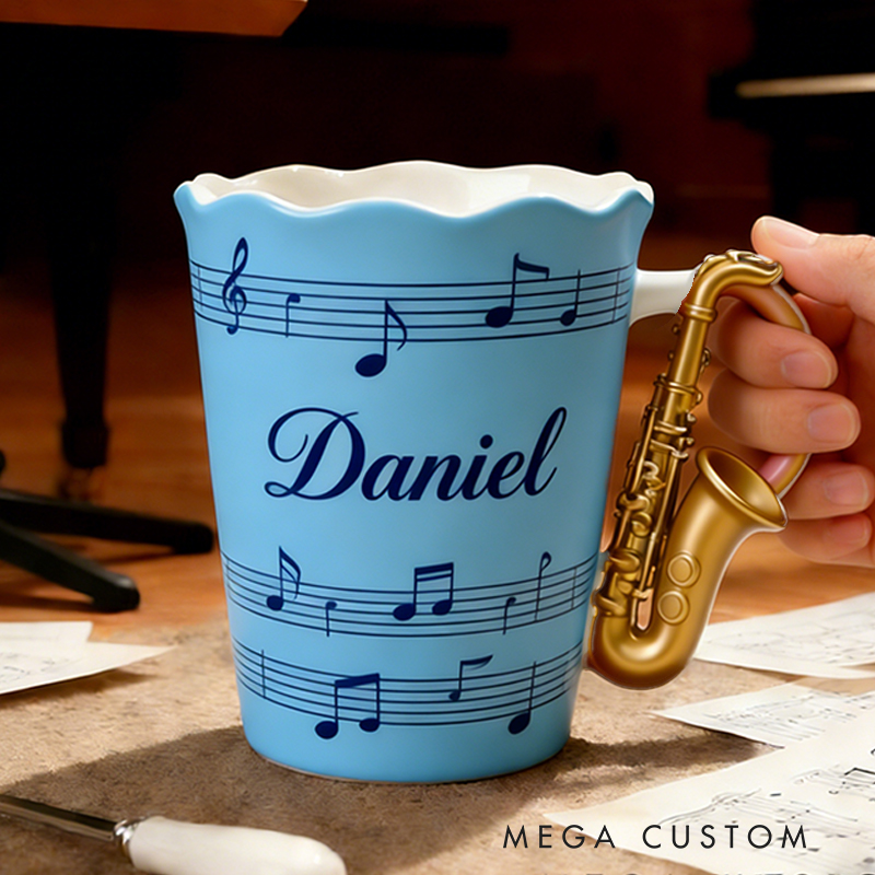 Personalized Musical Instrument Coffee Mug Perfect Gift for Musicians and Music Lovers Alike