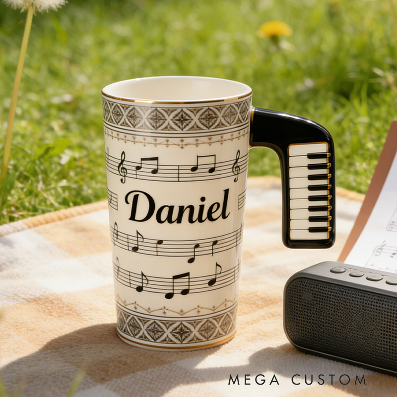 Personalized Piano Keys Coffee Cup a Unique Way to Celebrate Your Love for Music
