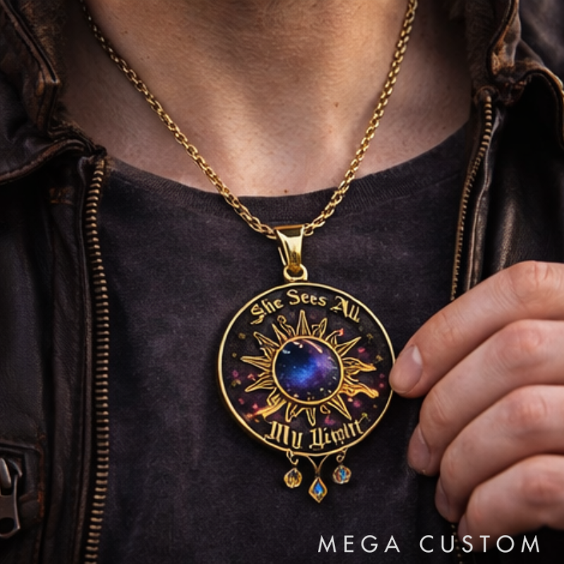 Personalized Matching Magic Moon Star Necklaces Celestial Symbolizing Love Romantic Gift for Couples