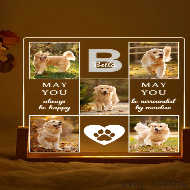 Personalized Pet Lover May You Always be Happy Light