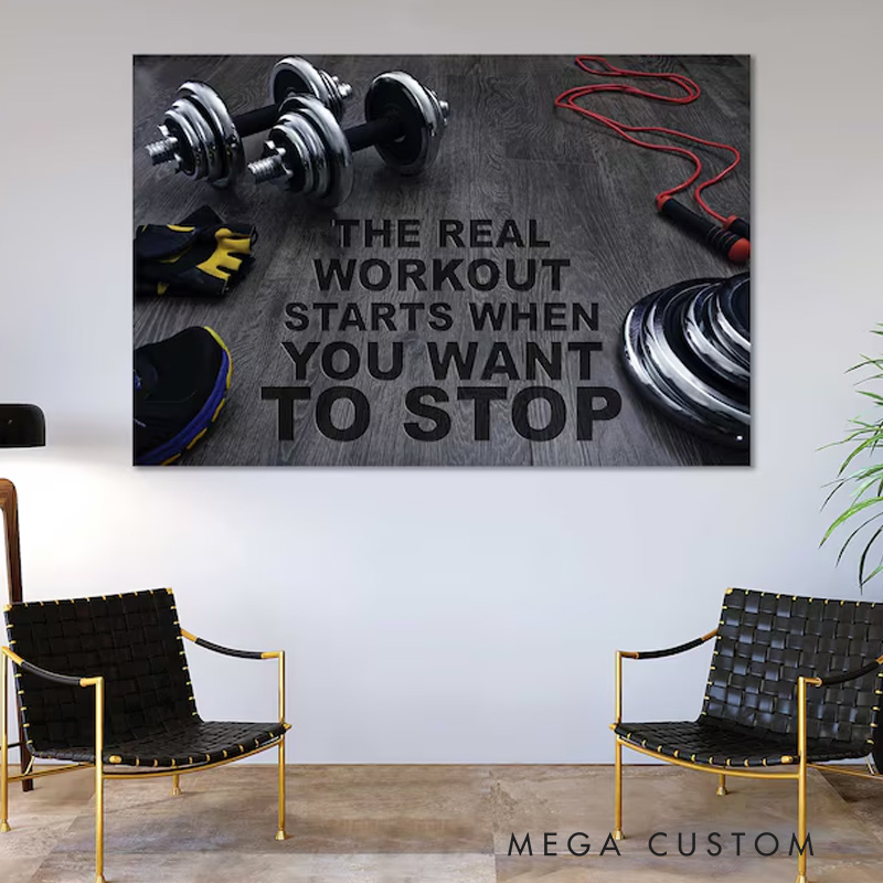 Personalized Gym Lover Portrait Fitness Motivation Poster Photography Print for Gym Lovers