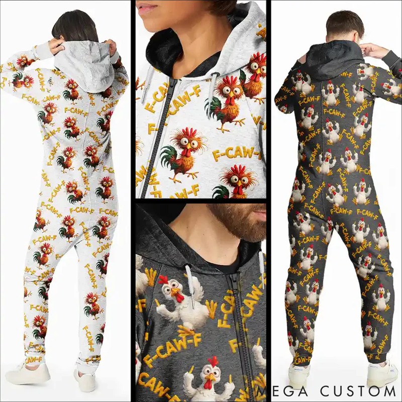 Personalized Pet Lover Funny Chicken Bird F Caw F Adult Onesie