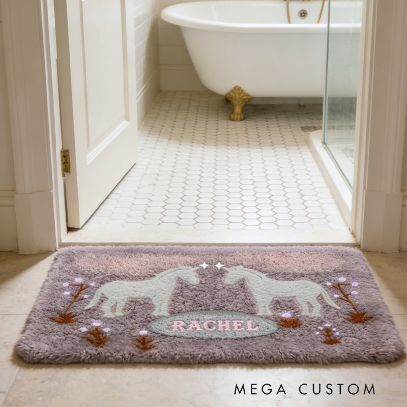 Personalized Rugs Riding Dreaming Horses Birthday Gift for Family Friends for Family for Riding Lovers Equestrian Lovers