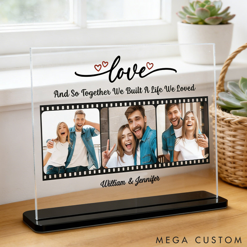 Personalized Photo Every Love Story Is Beautiful Couple Acrylic Plaque Couple Photo Film Strip Acrylic Plaque Valentine's Anniversary Gift 