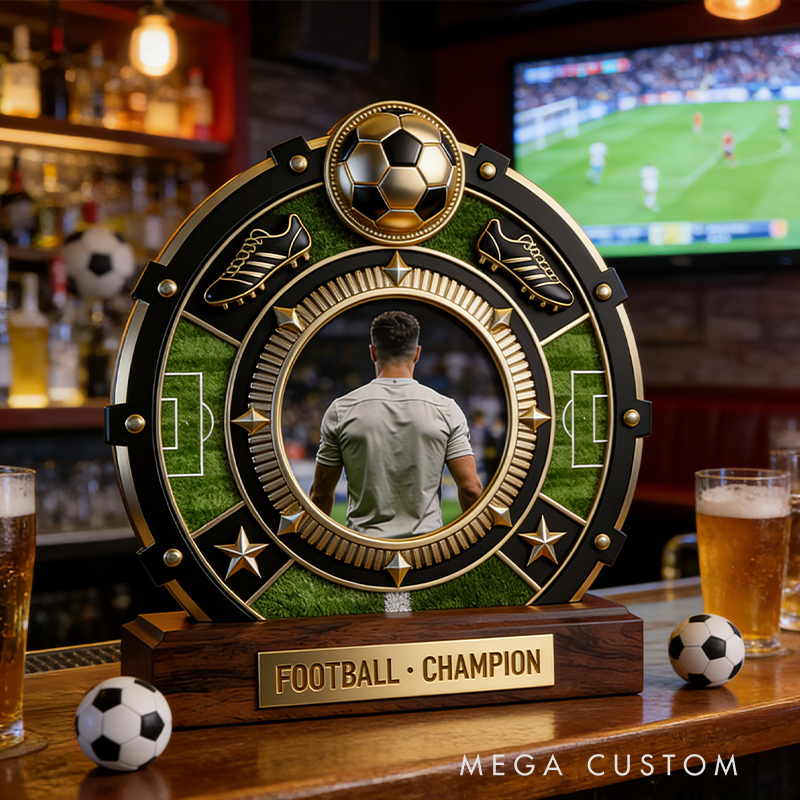 [Copy]Personalized Football Sport Photo Album Custom Photo and Message Elegant Acrylic Decor Perfect Team Holiday Gift