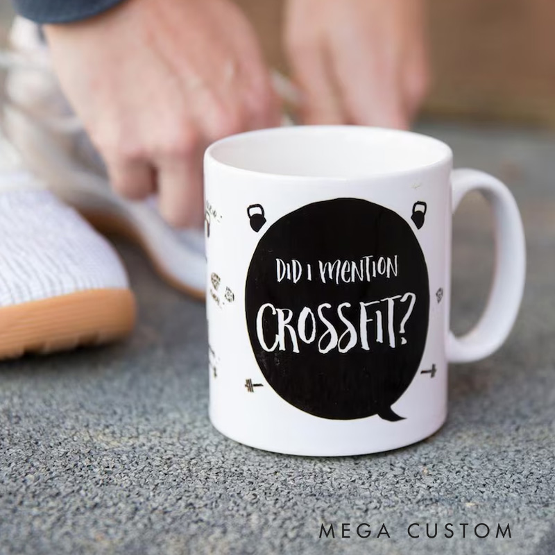 Personalized Funny Crossfit Mug Gym Gift Mug Coffee Bottle Quirky Gift for Fit Couples for Gym Lovers